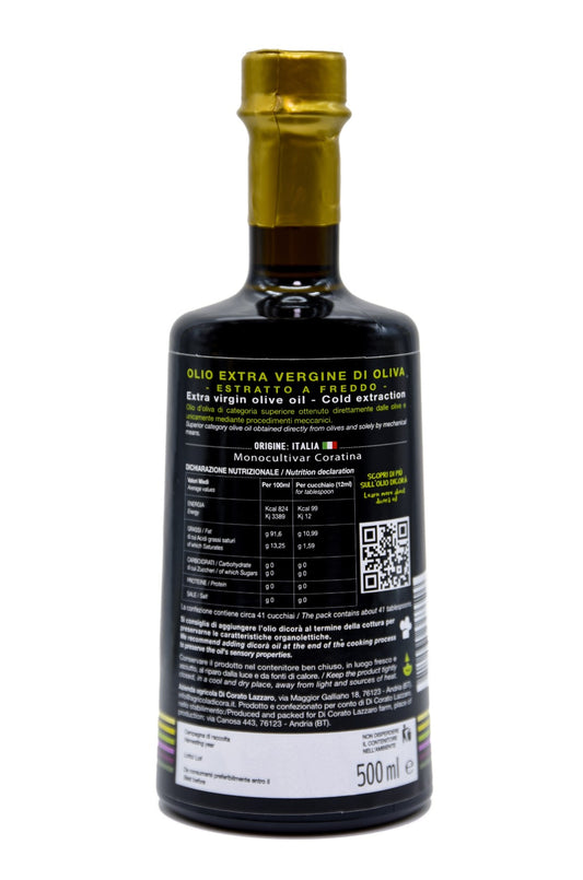 Olio Extravergine di Oliva Dicorà - Bottiglia da 500 ml