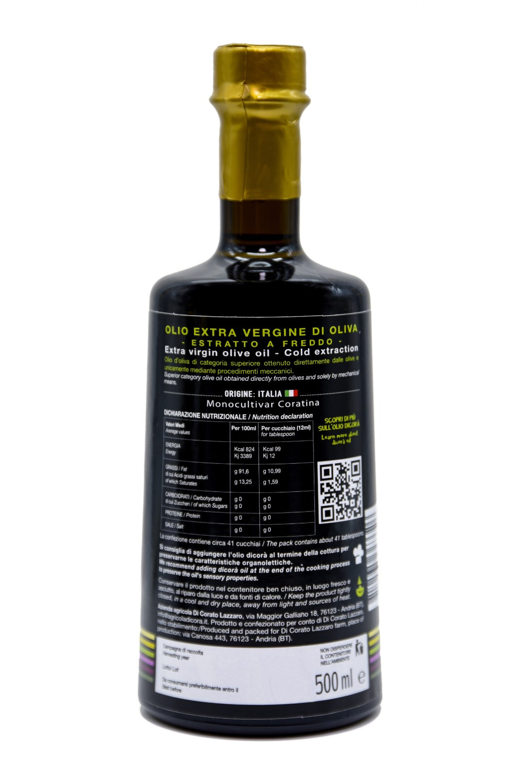 Olio Extravergine di Oliva Dicorà - Confezione Regalo